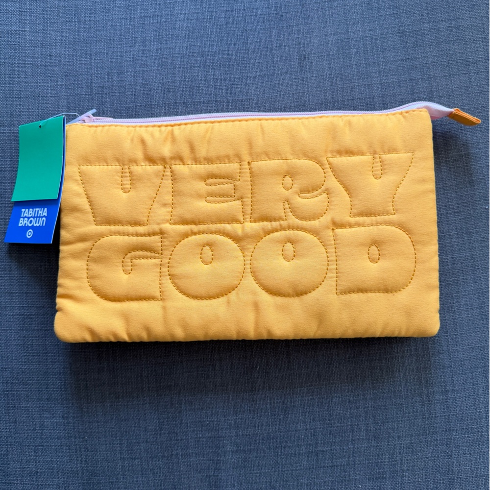 Tabitha Brown Yellow Quilted Pouch